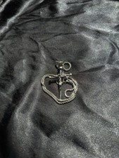 Stainless Steel Crucifix Nail Cross Necklace 24" Chain Pendant, Jewelry