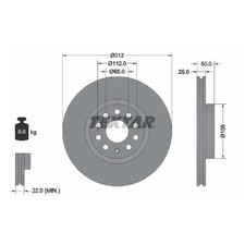 2x Bremsscheibe vorne für Audi TT FV9 Cupra Ateca KH7 Formentor KM7 26216097