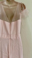 Patra Pink Full-Length Gown Elegant Ruched Formal Evening Dress Size 12 #212 NWT