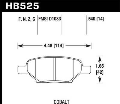 Hawk Performance HPS Scheibenbremsbeläge HB525F.540