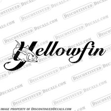 Fits Yellowfin Boats Window Decal - 12" Long