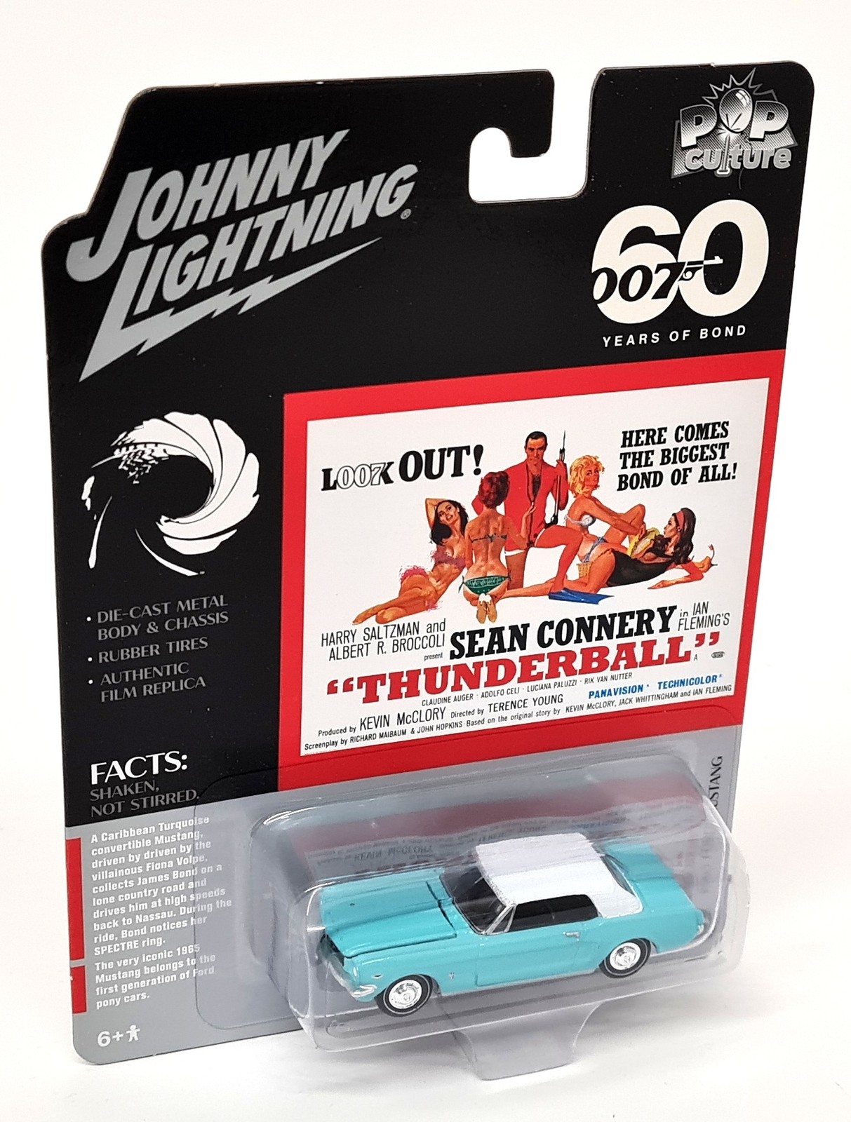 Round2 1/64 Ford Mustang 1965 James Bond 007 Thunderball Diecast Model Car