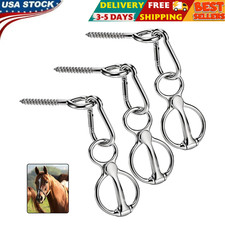 3 Pack Horse Tie Ring, Tie Ring for Horses, 304 Stainless Steel Horse Training A