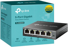 Tp-Link TL-SG605E 5 Port Gigabit Smart Switch, Network Switch, Power Saving, Plu