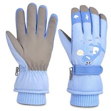 Children Ski Gloves Kids Waterproof Winter Outdoor XS 3-6 Years deep blue