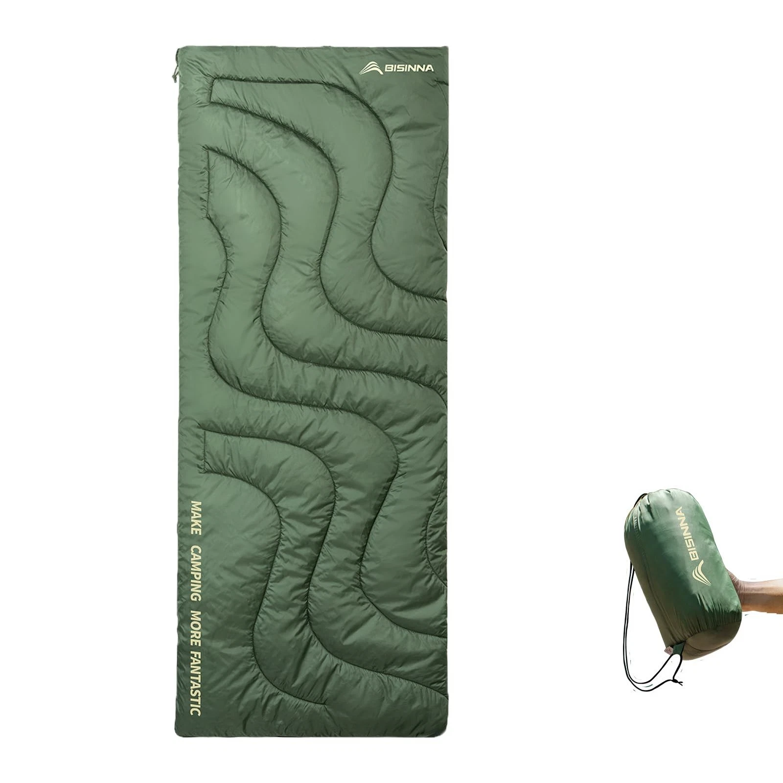 Warm Weather Sleeping Bag Ultralight Portable Backpacking Lightweight Sleepin...