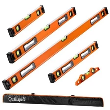 5-Piece Spirit Level Set, 10", 16", 24", 32", 48" Level Set with Magnetic 