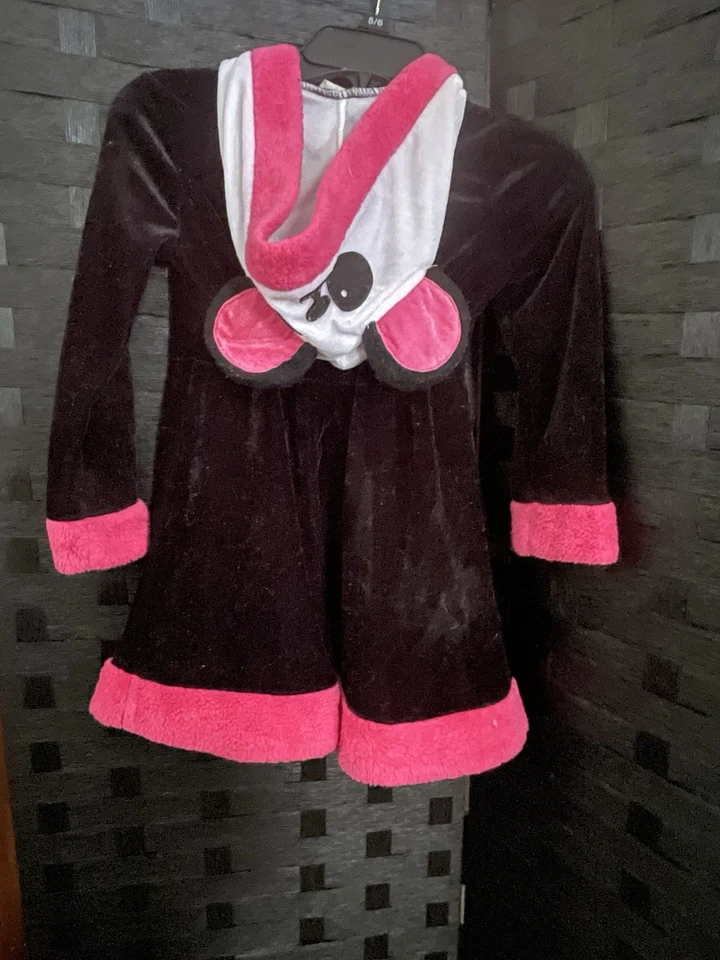 Lindo Disfraz Divertido 3/4 Cremallera Acogedor Cálido Talla 3t 4t Halloween Vestir Capucha Niñas Foto 4 de 4