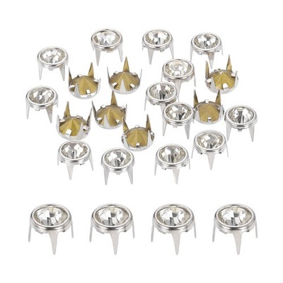 Für 100 Stk. 9mm Spitzstein-Claw-Beads, silberweiß