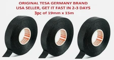 3 x Tesa Original Isoband 51608 15m X 19mm Adhesive Wiring Loom Cloth Tape  NEW