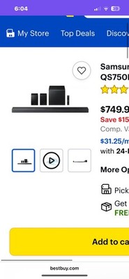 SAMSUNG HW-C43C 2.1 Channel Sound Bar With Wireless Subwoofer & Dolby Audio