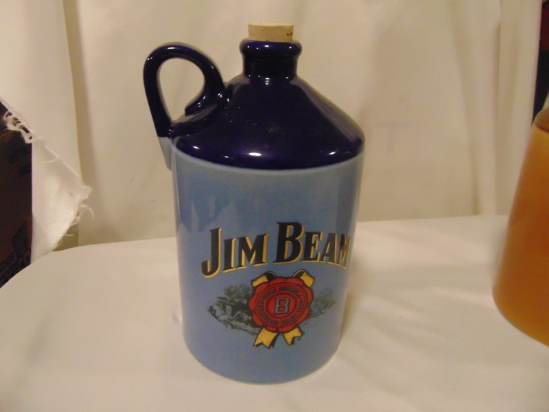 Jim Beam 1999 Convention Blue Moonshine Jug Decanter by Wade 1 of 300- Empty