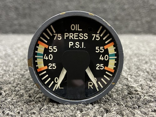497-01614 (Alt: 6608404-1) Armtec Dual Oil Pressure Indicator (26V)