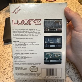 Loopz - Nintendo NES Complete CIB Box Manual 1991