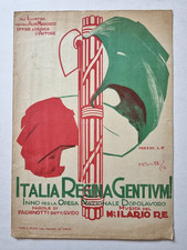 Fascismo OND Inno Fascista Opera Dopolavoro Italia Regina Gentium Spartito