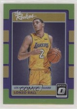2017 Panini Donruss Optic The Rookies Lime Green Prizm 23/175 Lonzo Ball #2 zj0