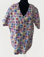 Cherokee Hearts and Floral Scrub Size XL