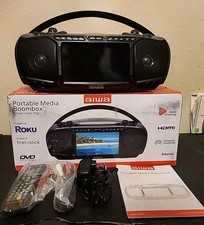 AIWA Portable Media Boombox HDMI, Bluetooth, DVD/CD - Roku & Fire TV Stick JD