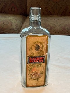 c1910 Blackberry Brandy il cibo puro e le droghe atti 1906 etichetta fiaschetta whisky