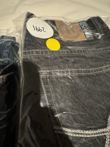 Vintage Ecko Unltd. Jeans Nero Denim Y2K Relaxed Vestibilità Dritta Donna 16 - Foto 14 di 14
