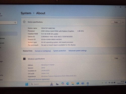 Lenovo Ideapad 3 14ADA05 256GB SSD 12GB RAM AMD Athlon Gold Windows 11 Silver - Picture 5 of 12