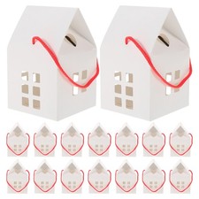15Pcs Party Gift Box Paper Candy Boxes Handheld House Shaped