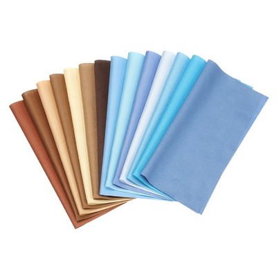 14Pcs 10''x10'' Solid Color Cotton Fabric Bundles Precut Fabric, Coffee Blue