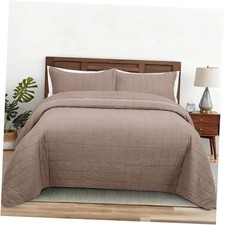 Quilt Sets California King Size - 100 Cotton Cal King 110"x120" Brown