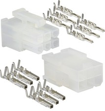 Molex 6 Circuit Wire Connector - 5 Complete Conn. w/Pins Mini-Fit Jr