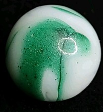 Shimmering Spruce Alley Agate Swirl Glass Vintage Marble .61" NM
