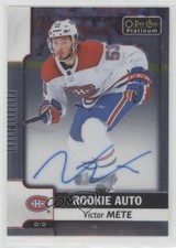 2017-18 O-Pee-Chee Platinum Rookie Autos Victor Mete #R-VM Auto 1e15