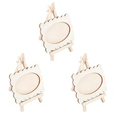  3 Pcs Frame for Children's Artwork Picture Unfinished Wooden DIY Graffiti Photo