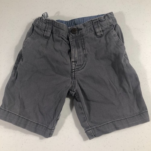 Wonder Nation 97% Cotton Boys Size 5T Gray Shorts Adjustable Waist Summer Beach
