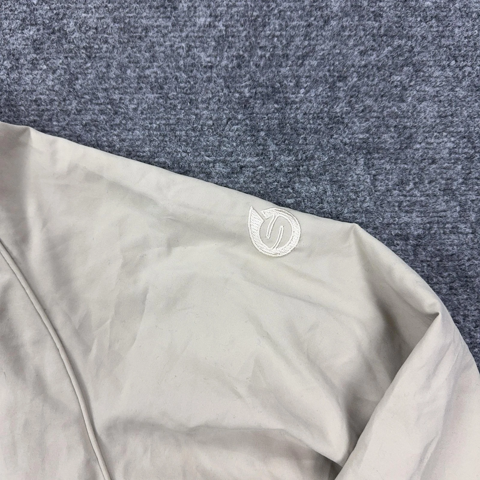 Sunderland Of Scotland Jacket Mens Small Beige Golf Windbreaker V Neck Pullover - product detail image 5