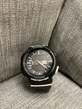 Casio G-Shock Black/White Rubber Sport Watch, Shock Resistant, Used