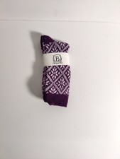 b studio -women's socks - purple- Cashmere Blend - Made in USA **K3**