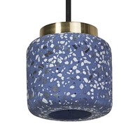 Pendelleuchte Esstisch Terrazzo Gold Blau Osram Ø10 Cm HäNgelampe Esszimmer