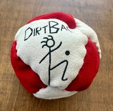 DirtBag Footbag Hacky Sack Red White 100 Authentic World FootBag