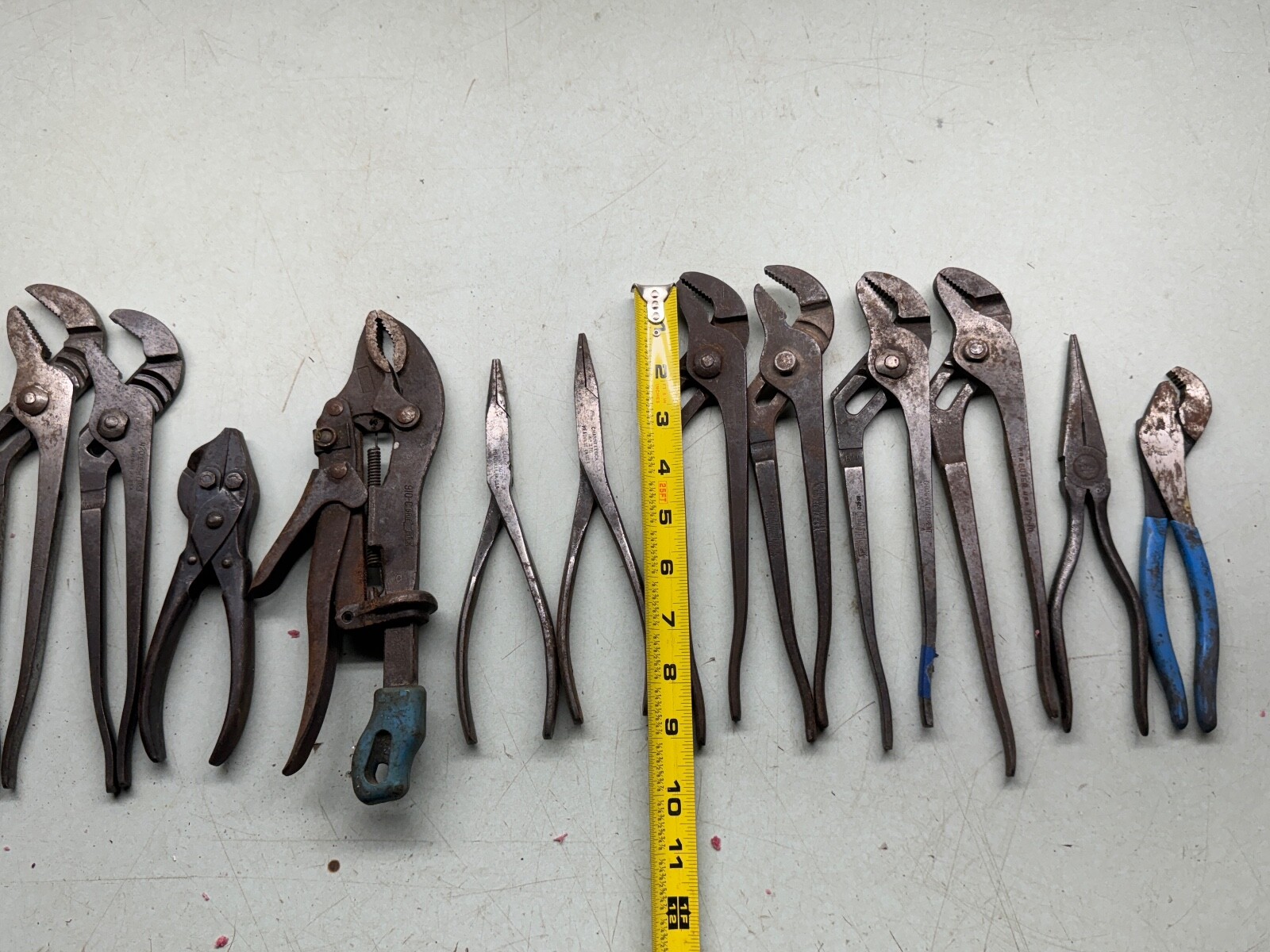 All USA Pliers Tool Lot Slip Joint Lineman Needlenose Vise Grip