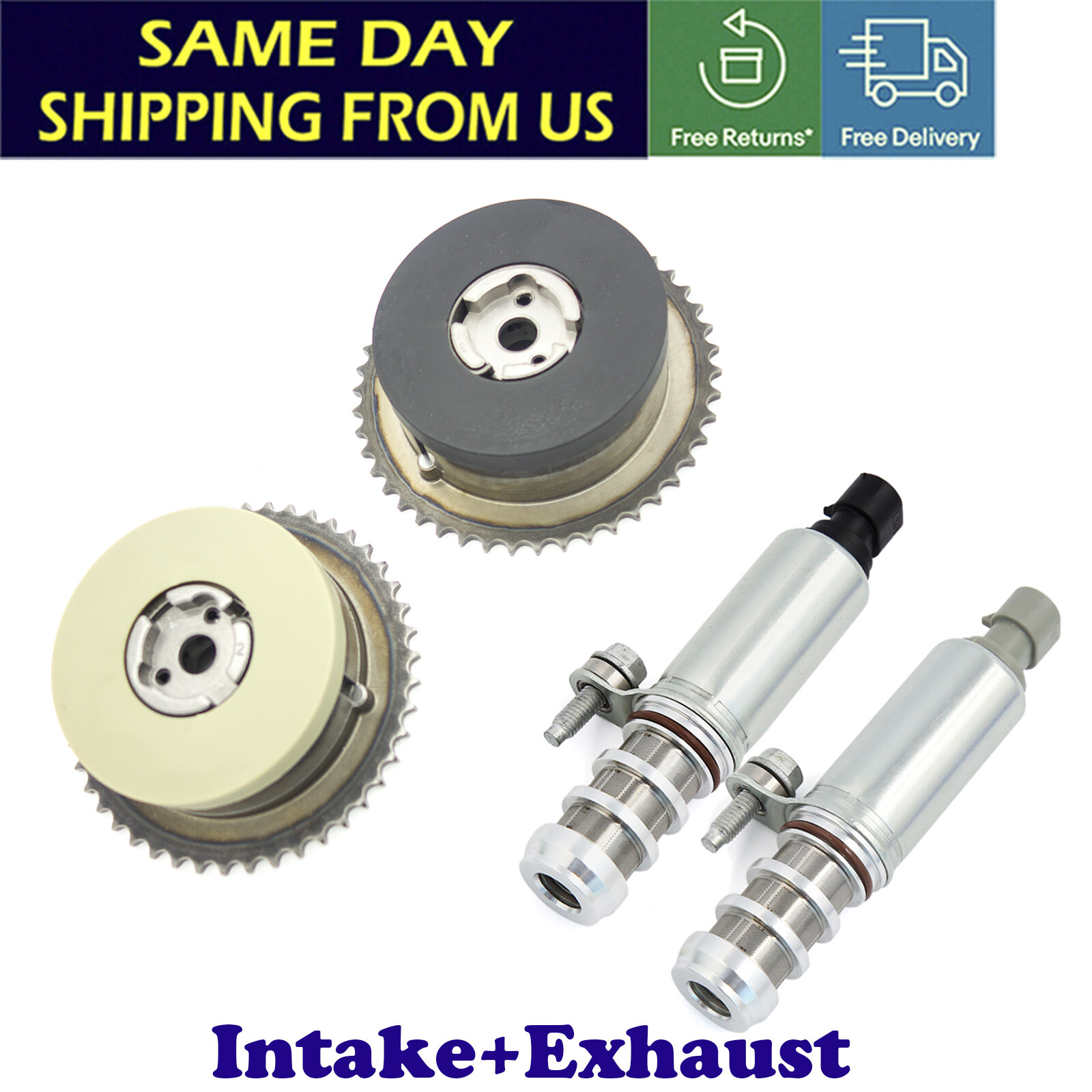 Pair Variable Timing Sprocket Camshaft Actuator Gear Solenoid Fit for 2
