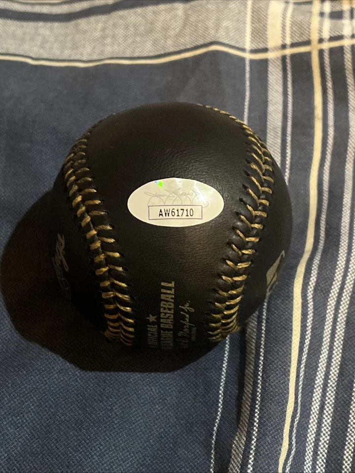 Béisbol negro edición limitada firmado por Austin Meadows JSA Foto 3 de 3