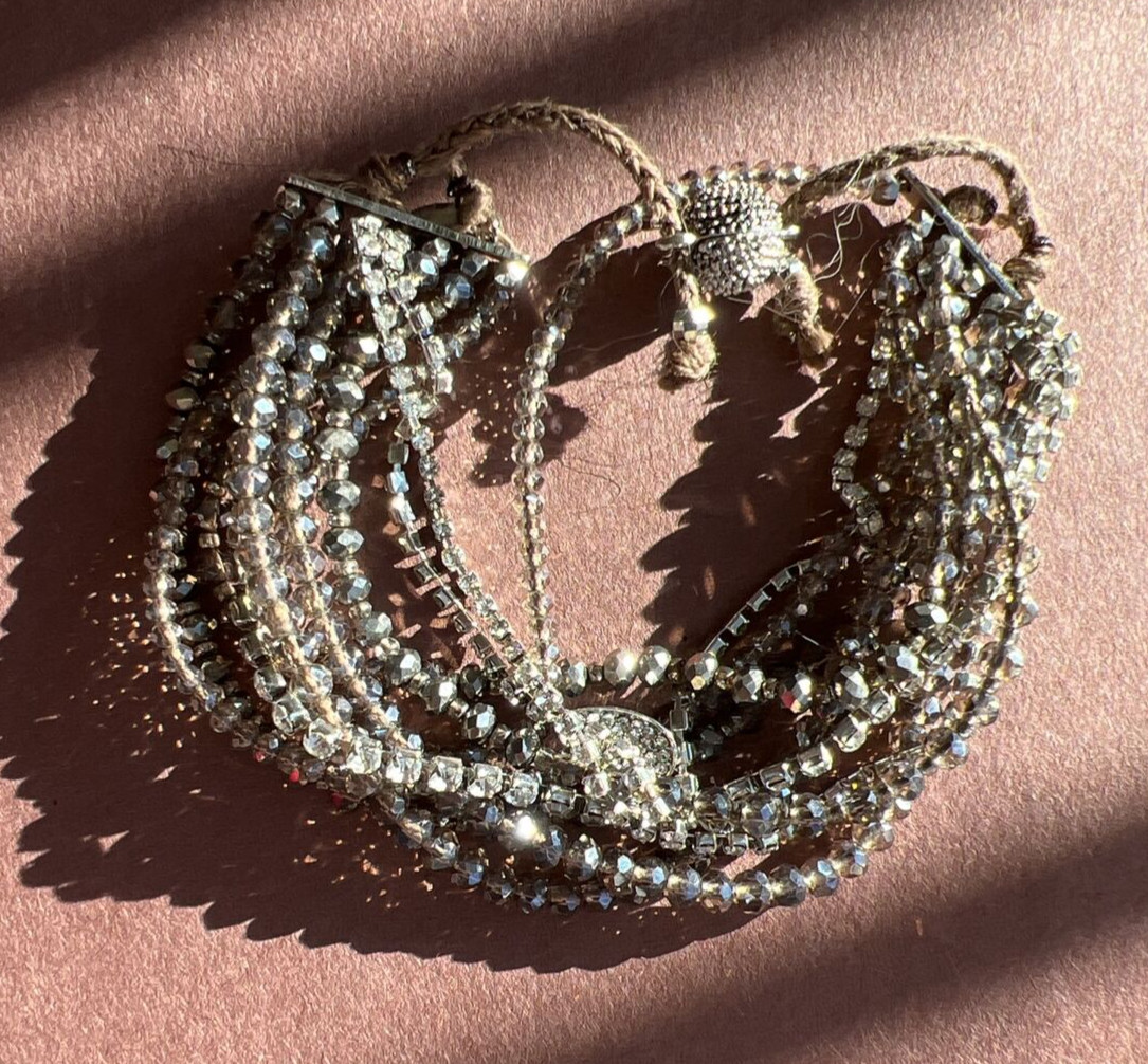 SEREFINA Silver Tone Adjustable Multi Chain Beade… - image 9