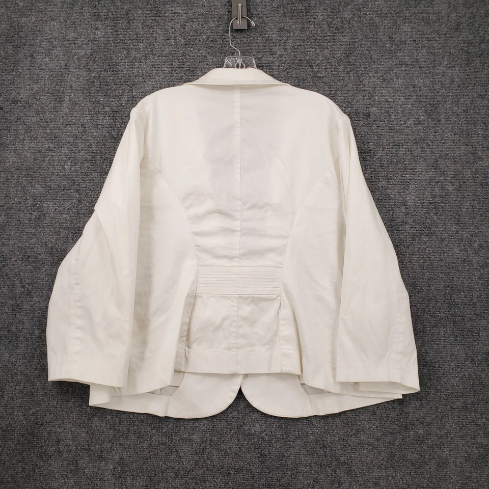Blazer Lane Bryant Mujer 24 Plus Blanco Dos Botones Traje Chaqueta Abrigo Elástico Foto 2 de 4