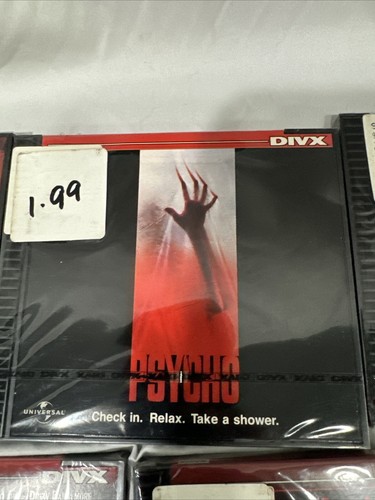 5 DIVX Horror Disc keine DVD selten Sammlerstück NEU ALIEN 3, SCREAM 1,2, PSYCHO - Bild 3 von 14