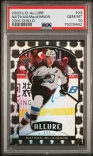 2020 Upper Deck Allure 23 Nathan MacKinnon 2005 Shield PSA 10 Gem Mint