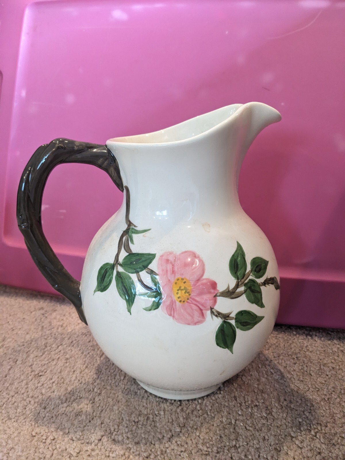 Franciscan desert rose coffee Pot, Creamer, Plate And Pitcher eBay