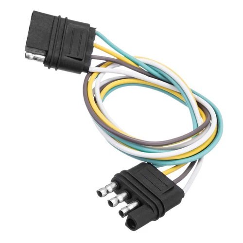 4-Pin Plug Trailer Light Wiring Harness Extension Flat Wire Connector 2ft 18awg - Bild 10 von 22