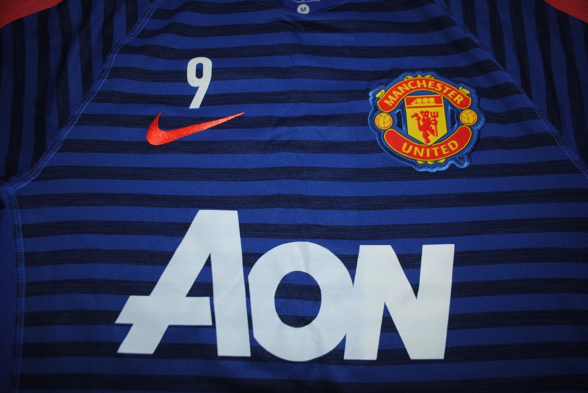 MENS NIKE MANCHESTER UNITED 2014/15 TRAINING FOOTBALL SOCCER SHIRT JERSEY  SIZE L