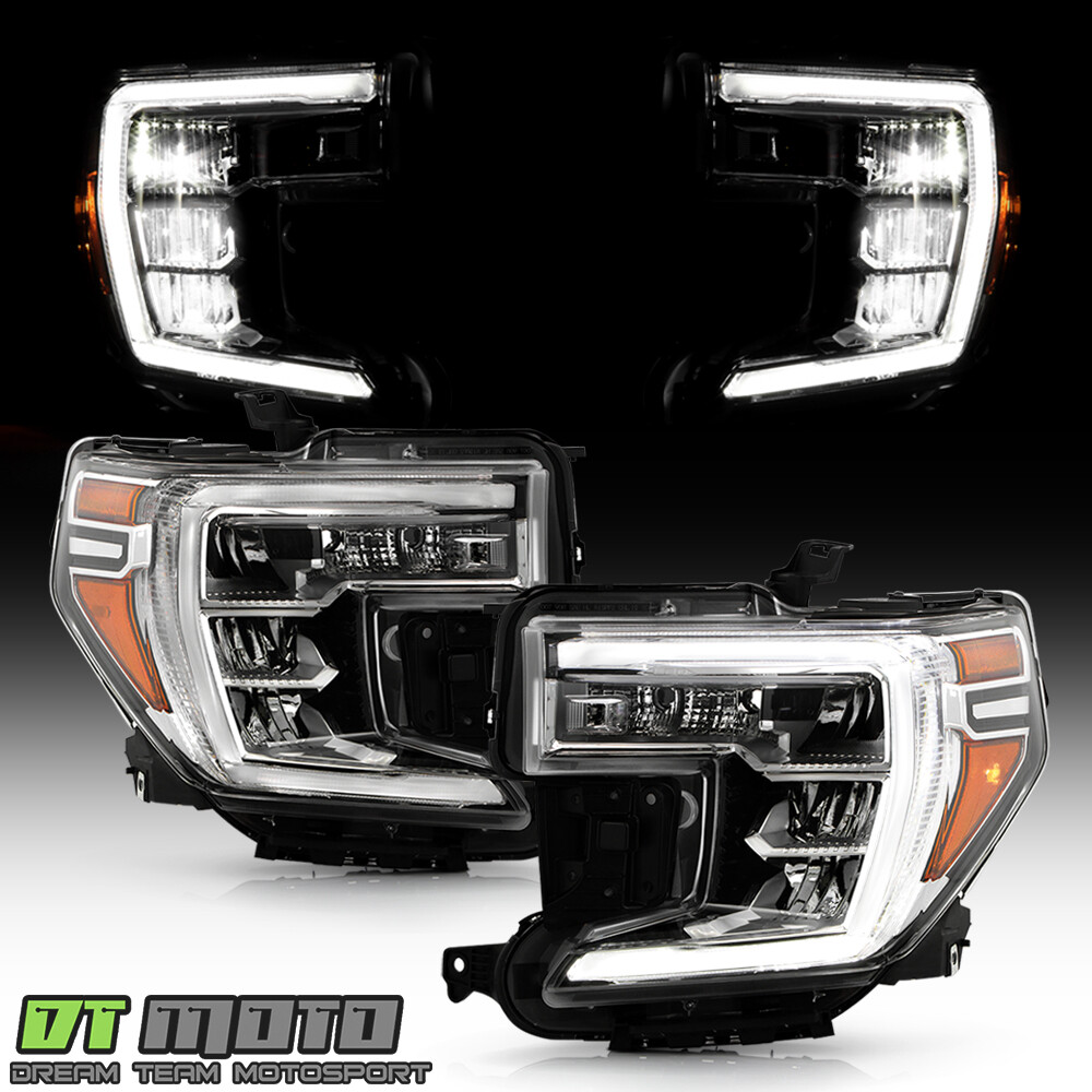 2019-2021 GMC Sierra 1500 w/Halogen Signal LED DRL Headlights Headlamp ...