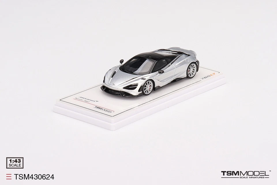 TSM430624 TSM-Model: 1/43 McLaren 765LT Ice Silver with Black Interior 2020 - Image 2 of 4